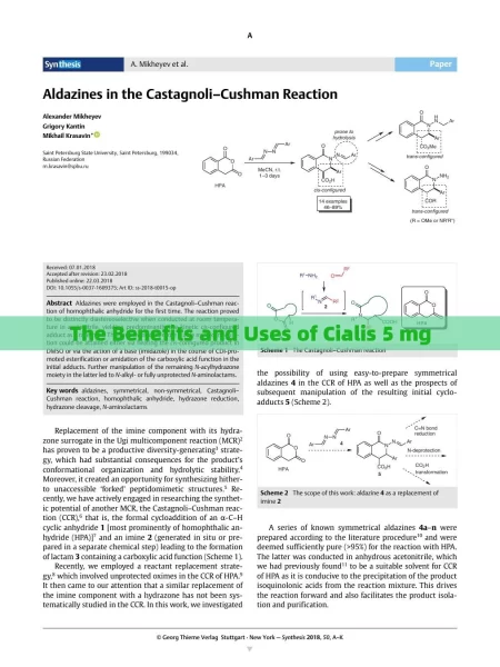 The Benefits and Uses of Cialis 5 mg