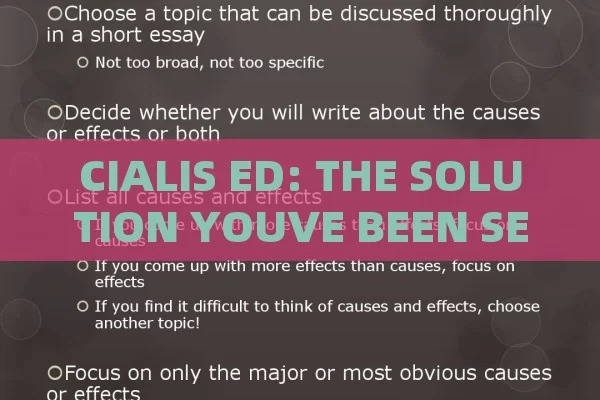 CIALIS ED: THE SOLUTION YOUVE BEEN SEARCHING FOR, Cialis ED: A Comprehensive Guide to Overcoming Erectile Dysfunction